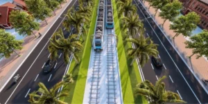 Phối cảnh tàu tuyến tàu điện Phú Quốc đoạn mặt đất