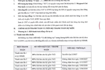 Văn bản chính sách bán hàng Meypearl Ciel